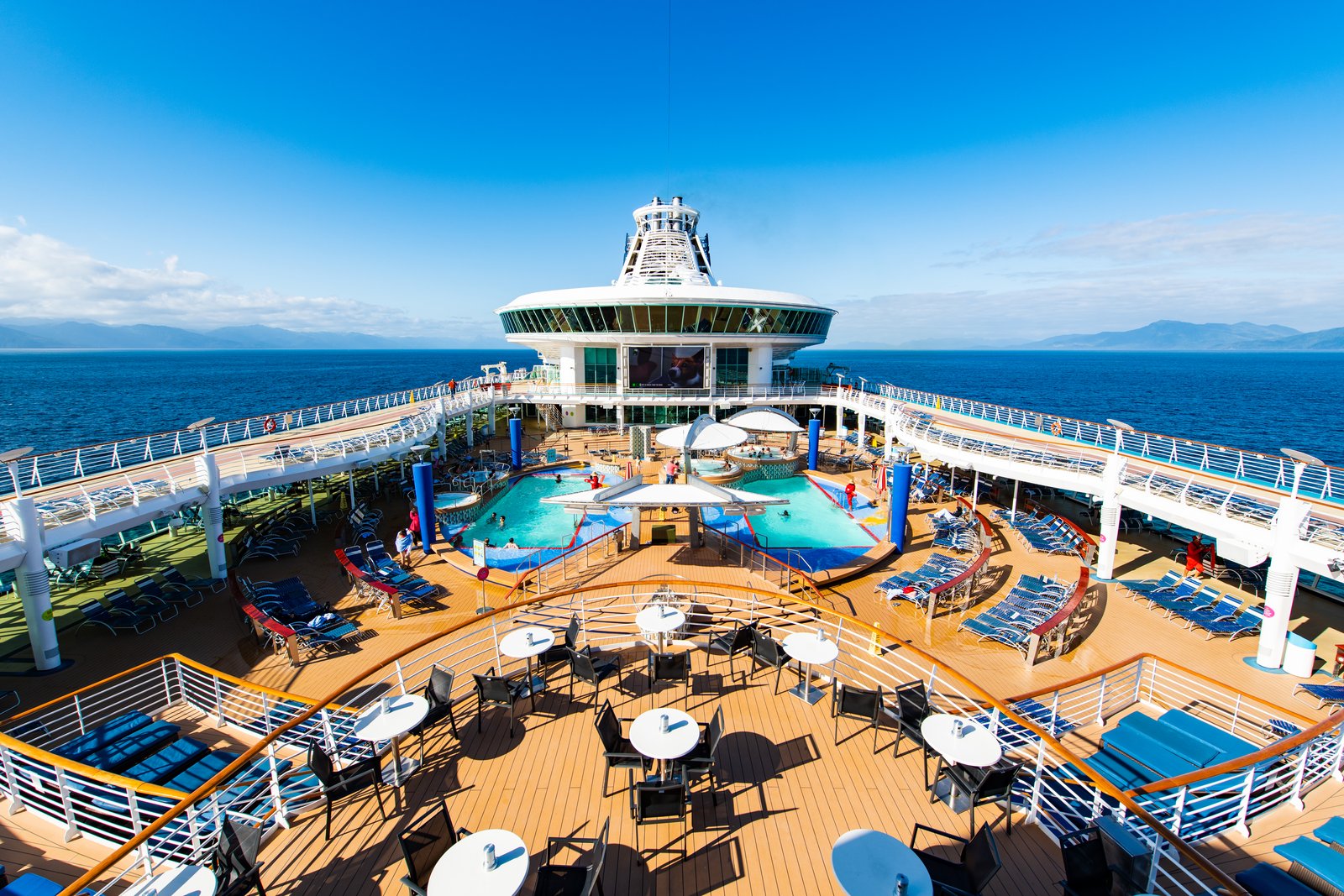 Royal Caribbean's Explorer of the Seas, a Voyager-class ship, at sea